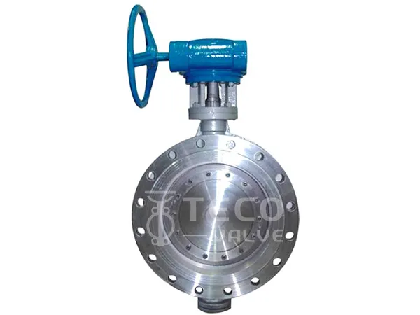 Butterfly valve triple offset design