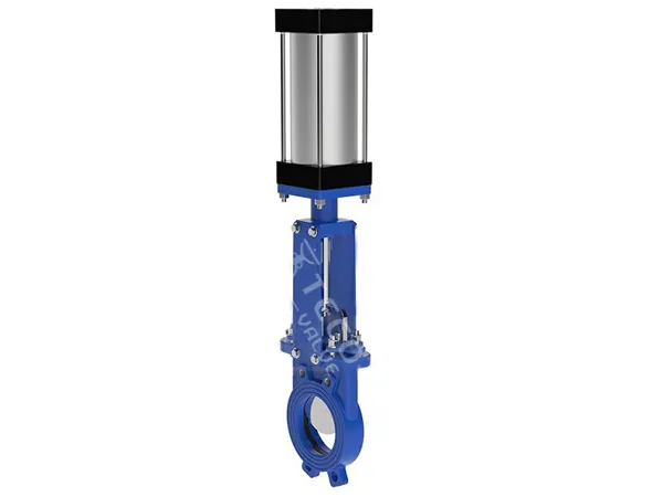 Double Acting Knife Gate Valve with Penumatic Actuator