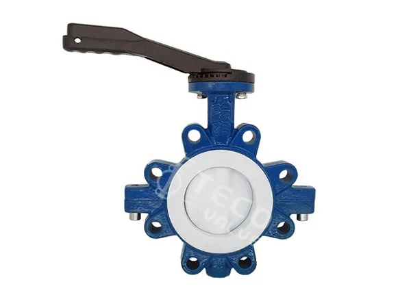 Split Body PTFE Lined Butterfly Valve Lug Type